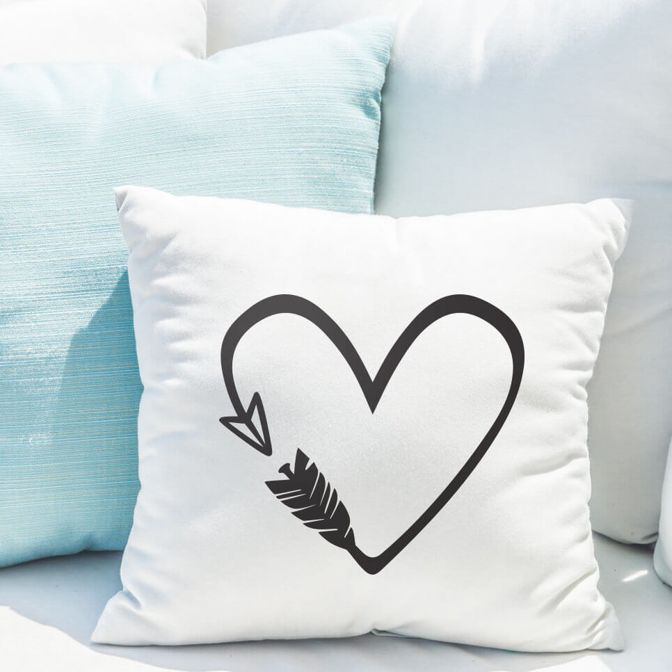 Heart arrow Pillow - Sophie Gallo Design