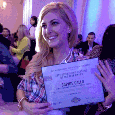 Sophie Winning Award - Sophie Gallo Design