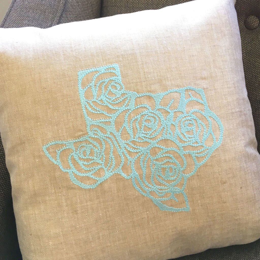 Texas Rose Pillow - Sophie Gallo Design